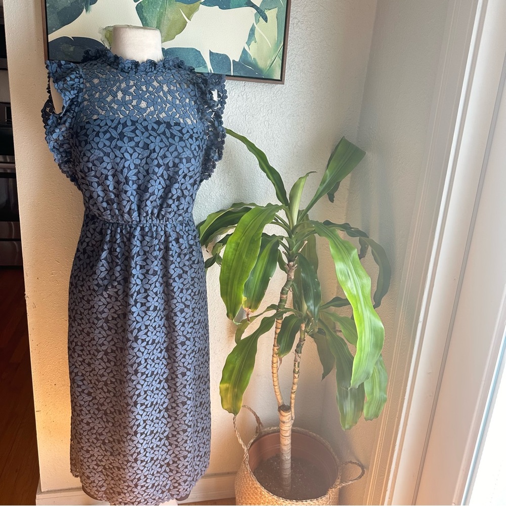 Kate Spade Floral Flora Lace Midi Dress